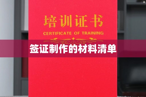 盘县签证制作的材料清单