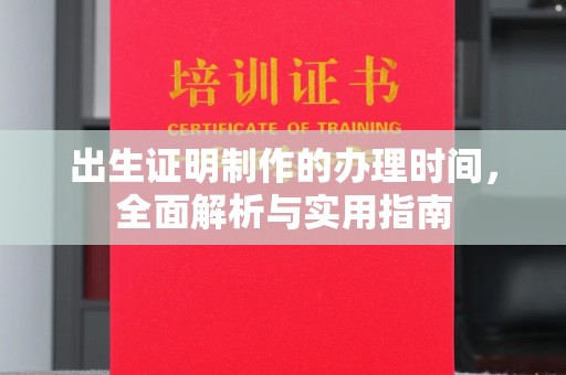 盘县出生证明制作的办理时间，全面解析与实用指南