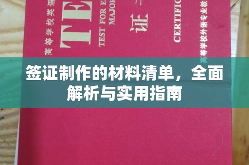 盘县签证制作的材料清单，全面解析与实用指南