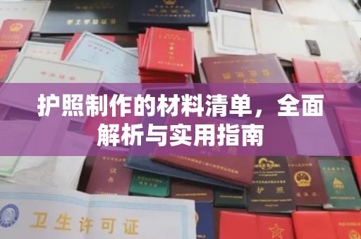 盘县护照制作的材料清单，全面解析与实用指南