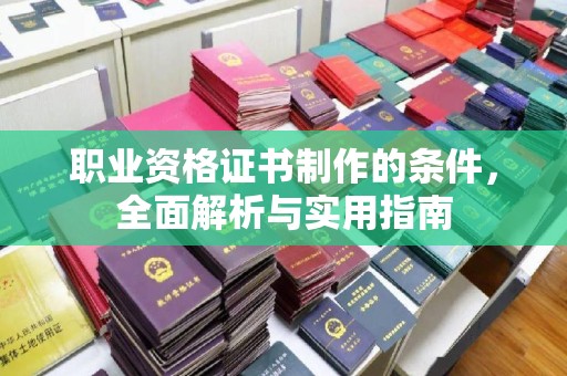 盘县职业资格证书制作的条件，全面解析与实用指南